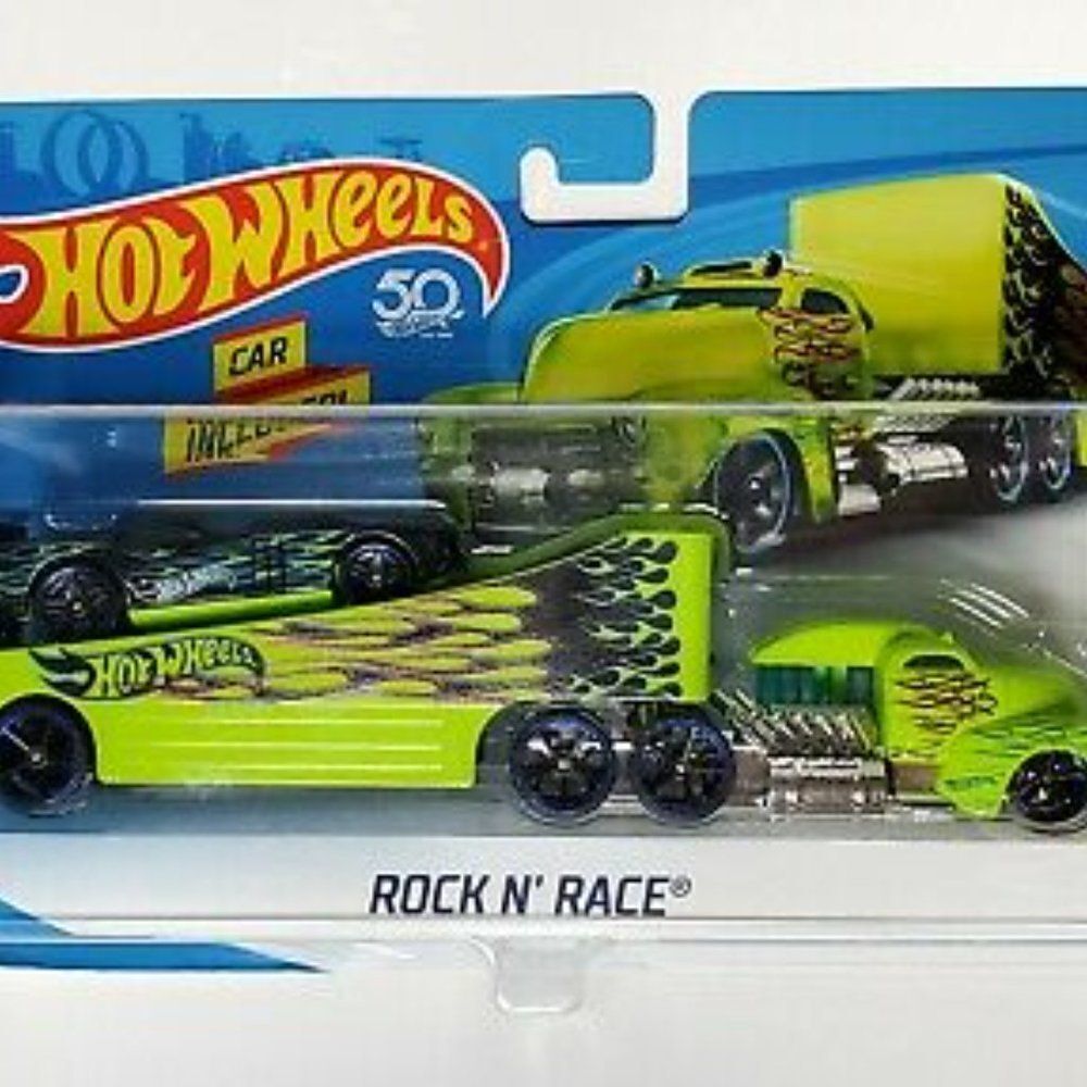 Hot Wheels Truck with Trailer Rock N Race